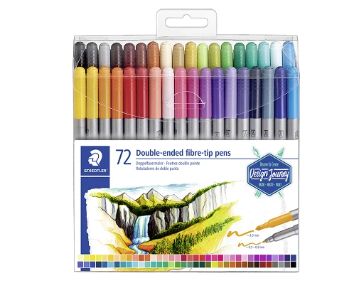 Staedtler Double-Ended Fibre-Tip Pens - 72pcs image