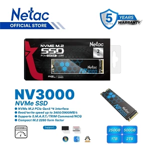 Netac NV3000 PCIe 3x4 M.2 2280 NVMe 3D NAND SSD 500GB, R/W up to