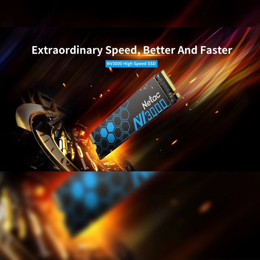 Netac NV3000 PCIe 3x4 M.2 2280 NVMe 3D NAND SSD 500GB, R/W up to