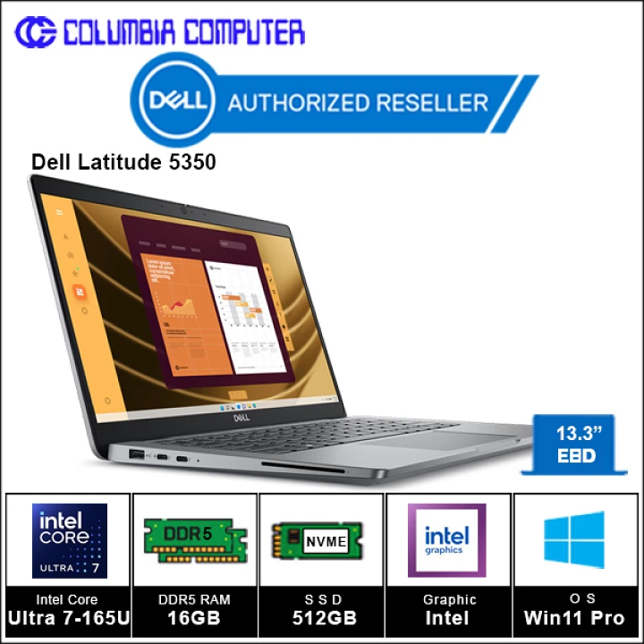 Dell Latitude 5350 Ultra 7 165U vPro 16GB 512GB Win 11 Pro 13.3-inch